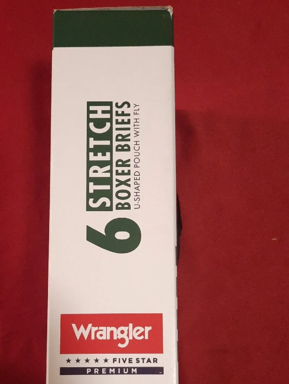 Wrangler 6-Pack Active Stretch Boxer Briefs - Gray, Black, Maroon